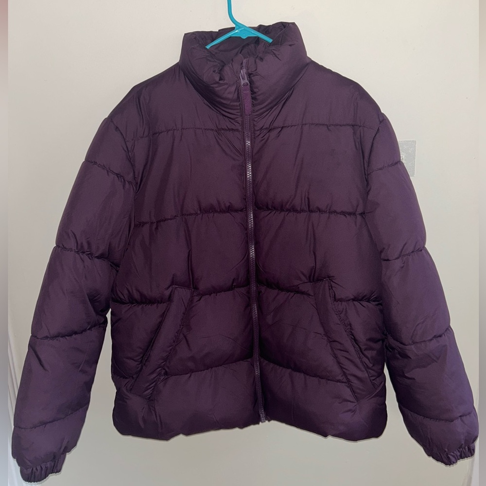 Purple H&M Puffer Coat - Water and Wind Resistant, like new! SIZE S